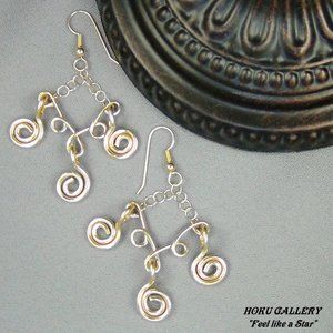 NWOT Handmade, 14k Gold Filled, Wirewraped Earrings!!!    2 3/4"